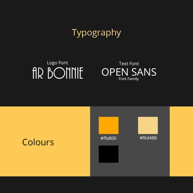 Bon Parfum typography and colour palette