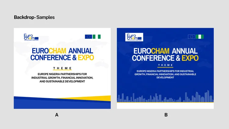 EuroCham conference event branding concept board, PDF page 2
