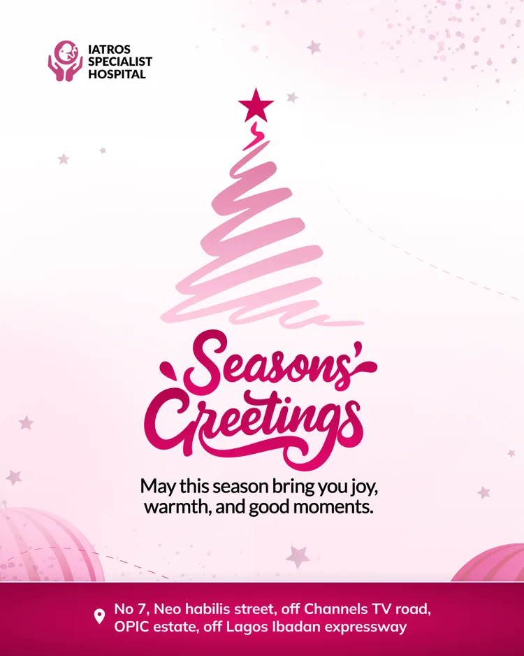 Iatros Specialist Hospital — Seasonal greeting alternate layout social artwork