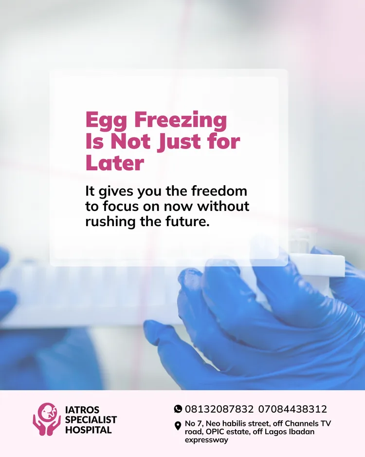 Iatros Specialist Hospital — Egg-freezing awareness social artwork