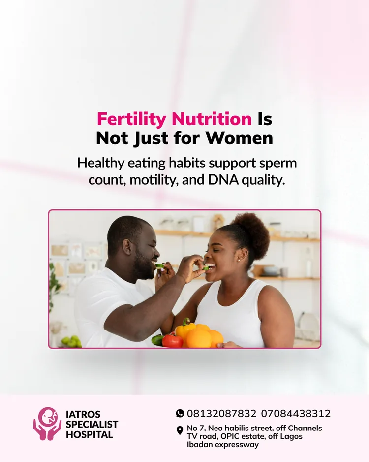 Iatros Specialist Hospital — Nutrition and male fertility social artwork