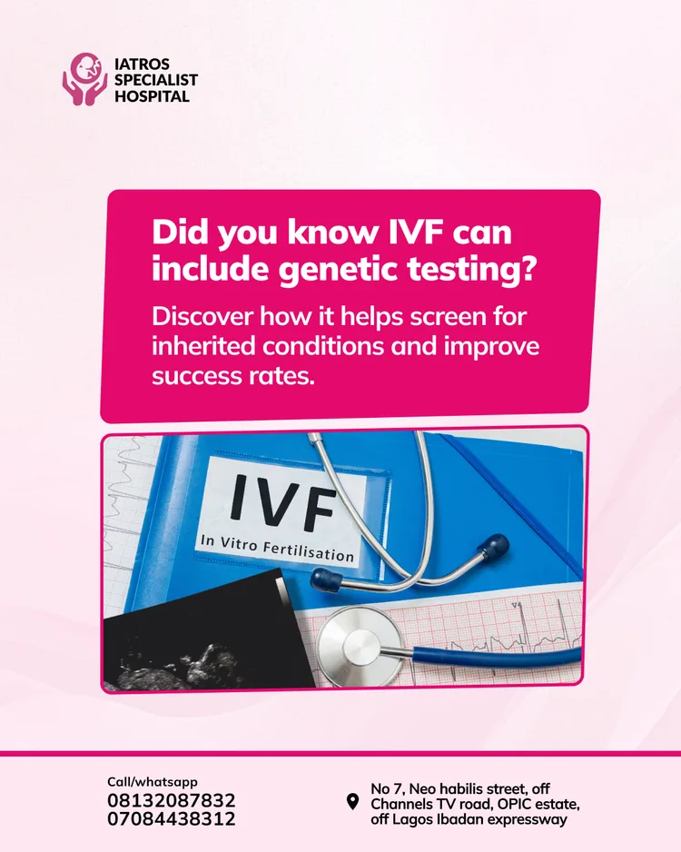 Iatros Specialist Hospital — IVF information social artwork