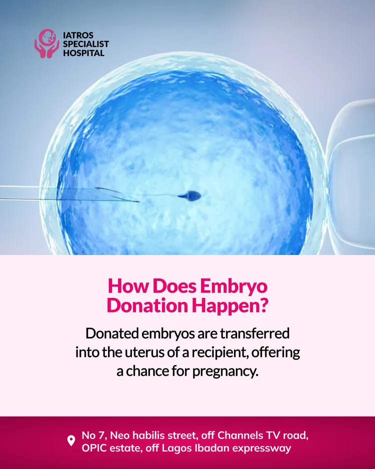 Iatros Specialist Hospital — Embryo-donation process social artwork