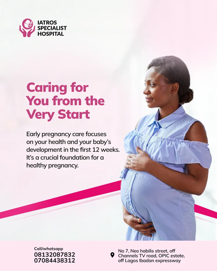 Iatros Specialist Hospital — Early pregnancy care social artwork
