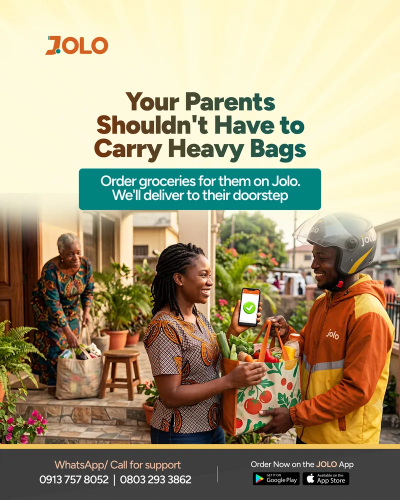 JOLO campaign about grocery delivery for parents