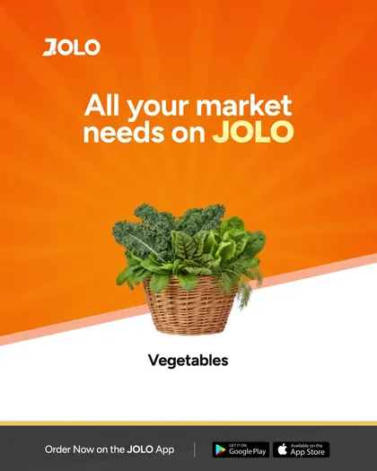 JOLO animated display of tomatoes vegetables and other fresh market essentials