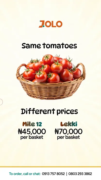 JOLO motion graphics explaining differences in the cost of market shopping and delivery