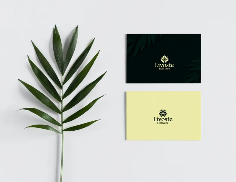 Livoste business cards and stationery