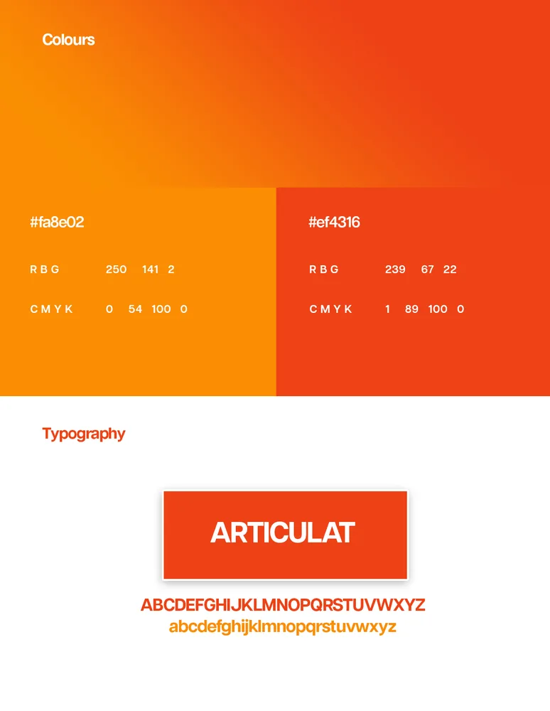 Pork Masters colour palette and typography