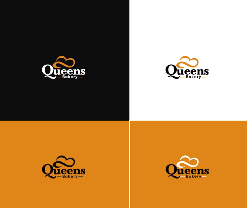 Queens Bakery logo variations